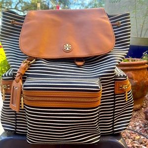 TORY BURCH 'Viva' Canvas & Leather Backpack